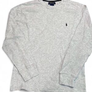 Polo by Ralph Lauren Men's Light Gray Long Sleeve Tee